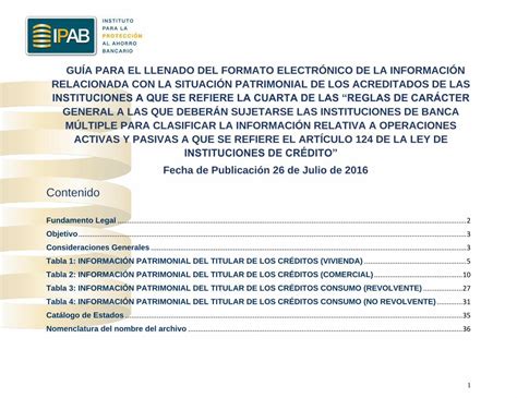 PDF GUÍA PARA EL LLENADO DEL FORMATO ELECTRÓNICO DE La presente