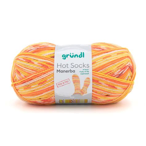 Gründl Wolle Hot Socks Manerba fach g orange gelb natur kaufen Globus Baumarkt