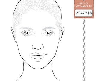 Realistic Makeup Face Chart Avani Make Up Artist Practice Sheets