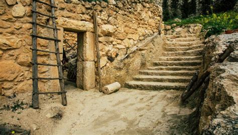 Ancient Street In Nazareth. Israel Stock Photo - Image of hill, middle ...