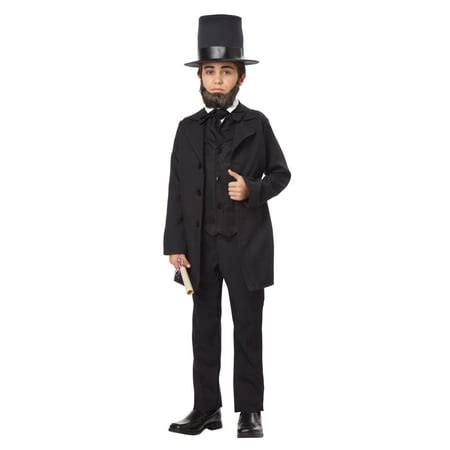 Abraham Lincoln President Jacket Tie Top Hat Costume Historical Child ...