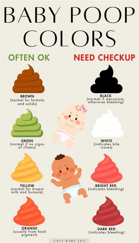 Baby Poop Colors That May Actually Be Normal, Chart Included in 2024
