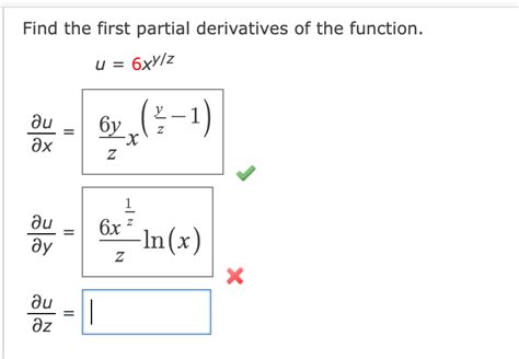 Solved Find The First Partial Derivatives Of The Function Chegg