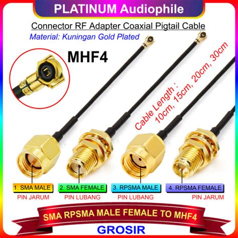 Jual Kabel Pigtail Mhf To Rp Sma Rpsma Male Female Ufl Ipx Ipex