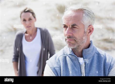 Couple Mature Argument Beach Hi Res Stock Photography And Images Alamy
