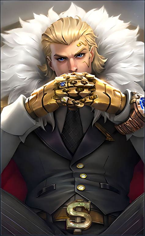 Mobile Legends Bang Bang Tagme Blonde Hair Jacket Legends Tigreal Mobile Legends White