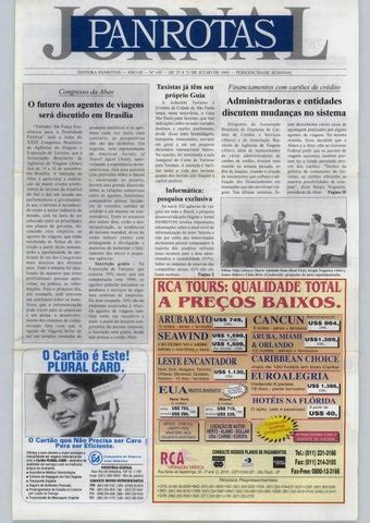 Jornal PANROTAS Edição 143 Julho 1995 by PANROTAS Editora Issuu