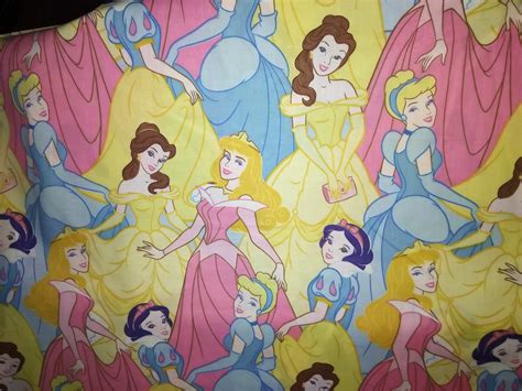 Disney Princess Cotton Fabric Fat Quarter By The Half Yard Etsy