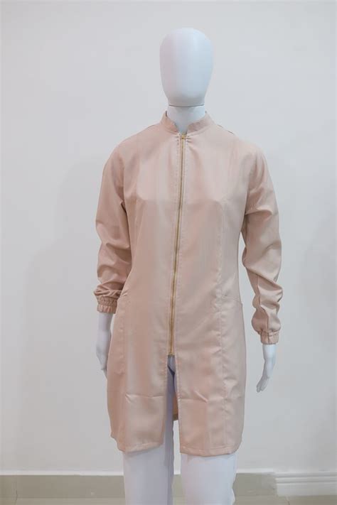 JALECO GABARDINE NUDE DUBAI FEMININO GOLA PADRE