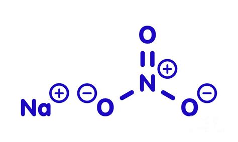 Sodium Nitrate Chemical Structure Photograph by Molekuul/science Photo ...