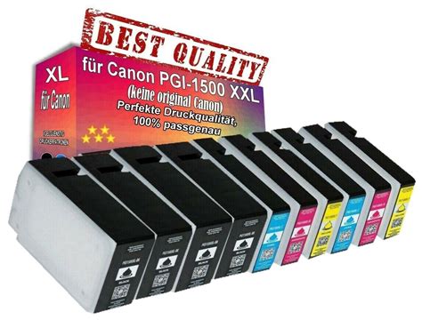 10x Druckerpatronen XXL für Canon PGI 1500XL Maxify MB 2050 MB 2750 MB