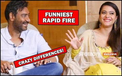 Ajay Devgn And Kajol S Funniest Craziest Rapid Fire Video Dailymotion