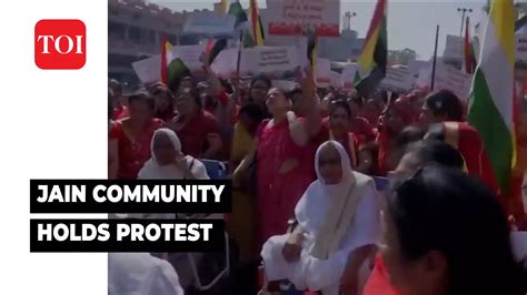 Hyderabad Jain Community Protests Against The Jharkhand Government