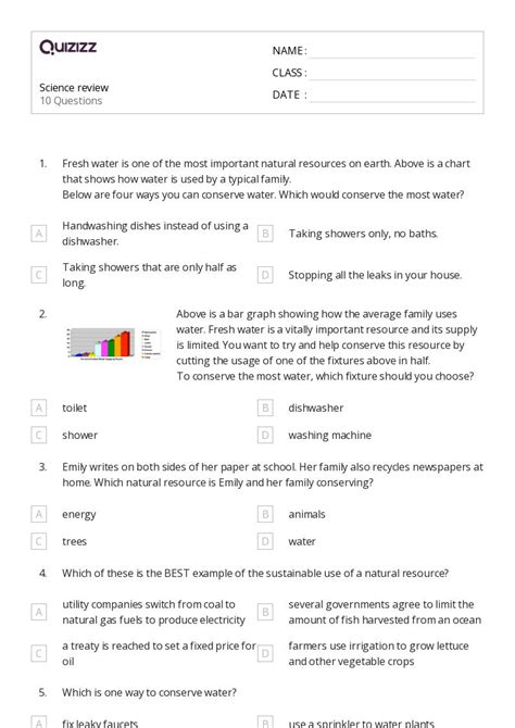 50 Environmental Science Worksheets For 1st Year On Quizizz Free And Printable