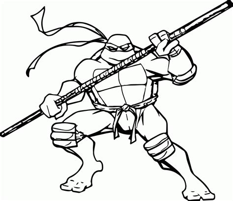 Teenage Mutant Ninja Turtle Coloring Page - Coloring Home
