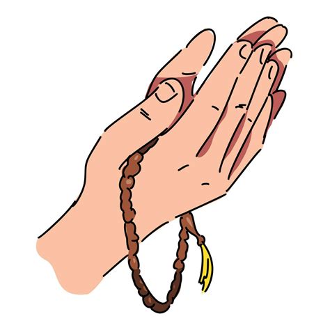 manos haciendo oración pose dua y participación tasbih islámico