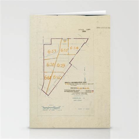 1950 Census Enumeration District Map New Jersey Nj Cumberland County Southeast Vineland