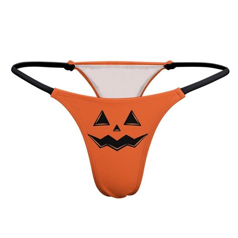 Jack O Lantern Women S Thong Halloween Lingerie Sexy Adult Underwear Naughty Costume