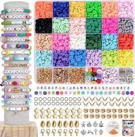 Amazon Dulzod 4800Pcs Clay Beads For Jewelry Making Bracelet Kit