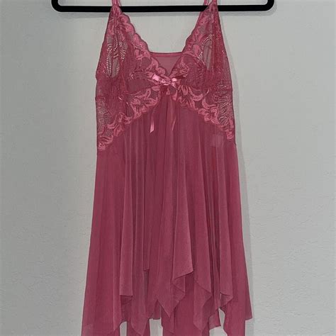 Pretty Pink Frilly Lingerie Dress Sheer And See Depop