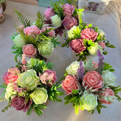 Подарок презент, мини композиция из мыльных цветов в интернет-магазине ...