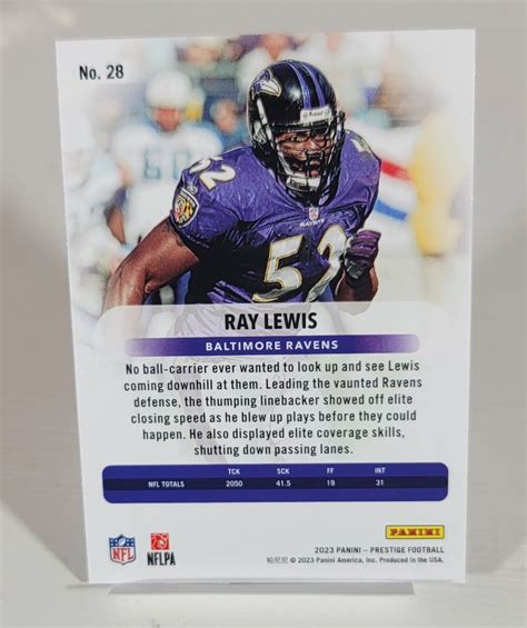 Panini Prestige Xtra Points Hyper Ray Lewis For Sale Online