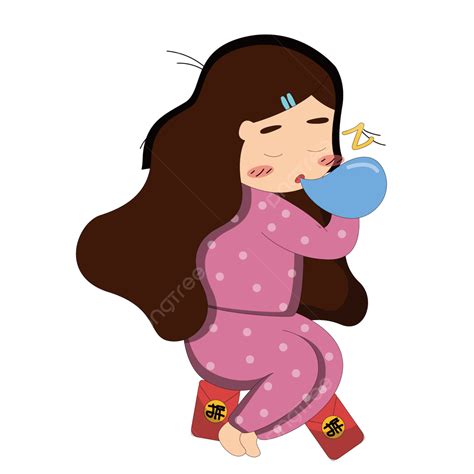 Gambar Gadis Kartun Digambar Tangan Karakter Islamis