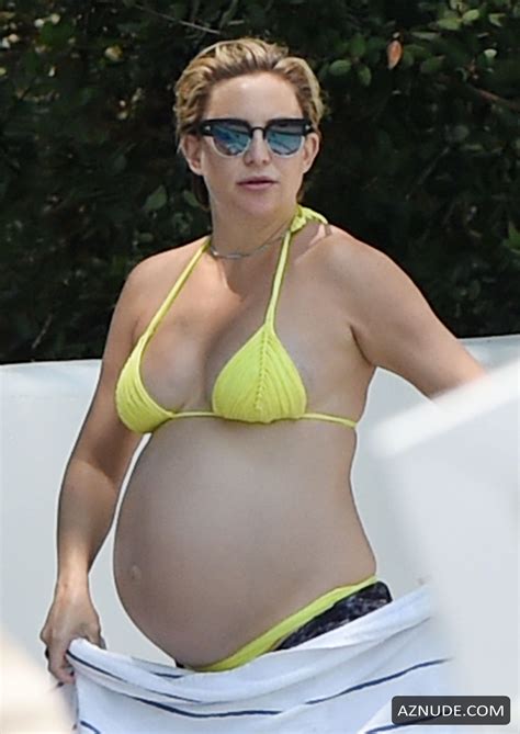 Kate Hudson Sexy In A Neon Yellow Two Piece Bikini With Danny Fujikawa At Ojai Valley Inn Spa