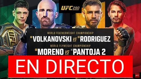 🔴 Brandon Moreno Vs Alexandre Pantoja Yair Rodriguez Vs Volkanovski