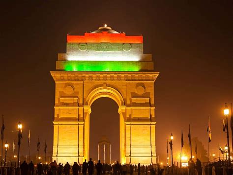 Download Gateway To India Light Flag Wallpaper | Wallpapers.com