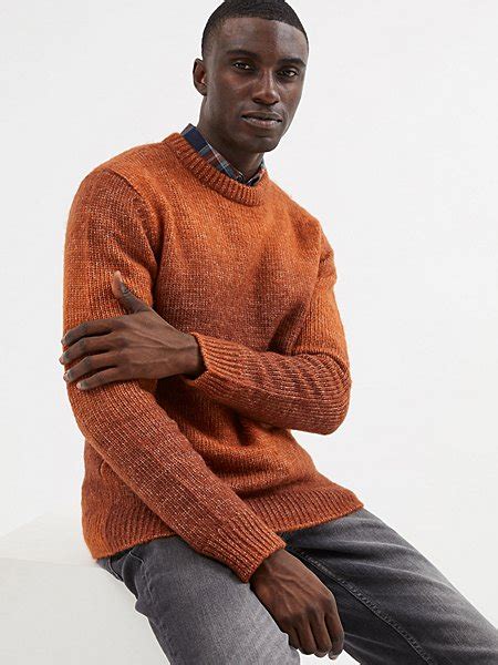 Blue Ombre Knitted Jumper Men George At Asda