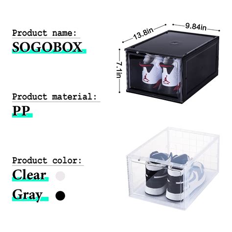 Buy Sogobox Drop Front Shoe Boxset Of 8foldable Stackable Plastic