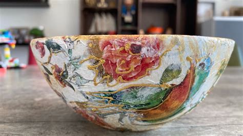 How To Make Decoupage Bowl Decoupage Tutorial Decoupage Youtube