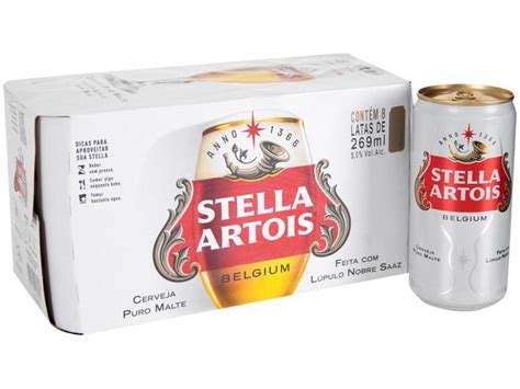 Cerveja Stella Artois Puro Malte Premium American Lager 8 Unidades