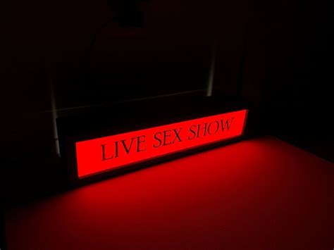 Live Sex Show Illuminated Sign Wood Catawiki