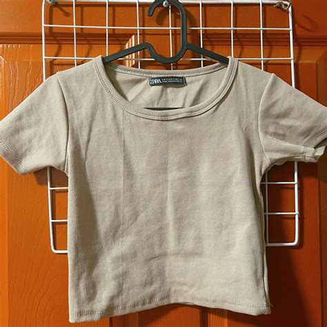 Knitted Nude Top On Carousell