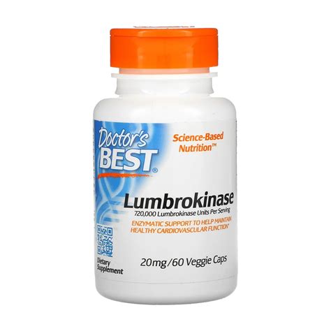 Диетическая добавка в капсулах Doctor's Best Lumbrokinase Люмброкиназа ...
