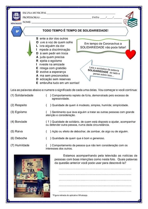 Atividades De Tutoria Para Imprimir