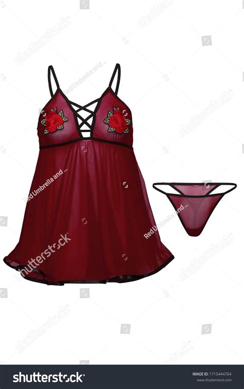Subject Shot Burgundy Lingerie Set Composed Stock Photo 1715444704 Shutterstock