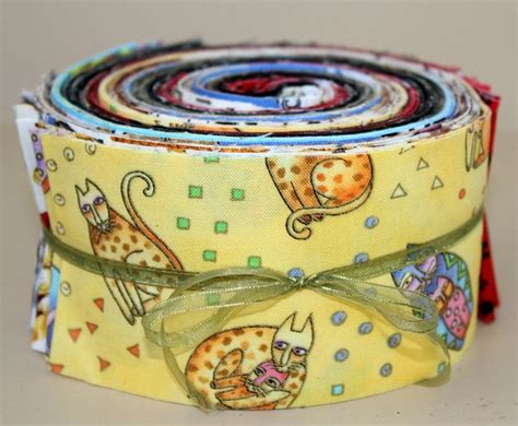 Jelly Roll Assorted Cats Fabric 30 Fabric By Redneedlequilts