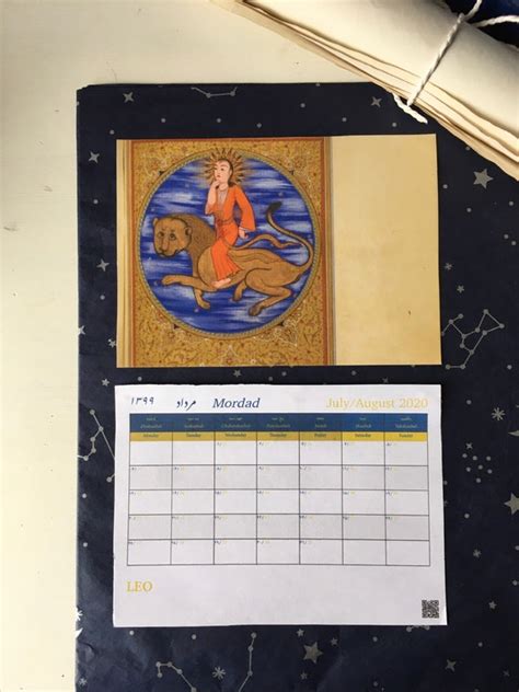 Zodiac Calendar Solar Hijri Iranian Persian Calendar | Etsy