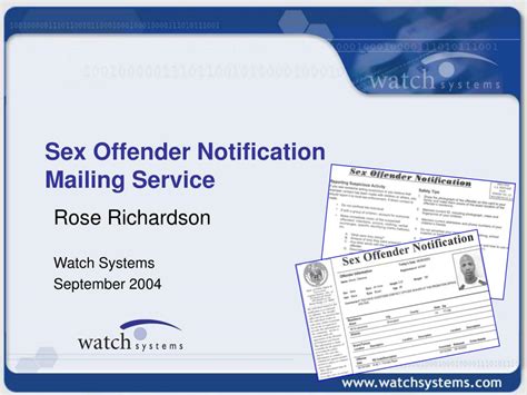 Ppt Sex Offender Notification Mailing Service Powerpoint Presentation Id
