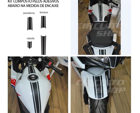 Adesivo Protetor Faixa Tanque Tuning Moto Honda Cb Cbr 500 R 79 90