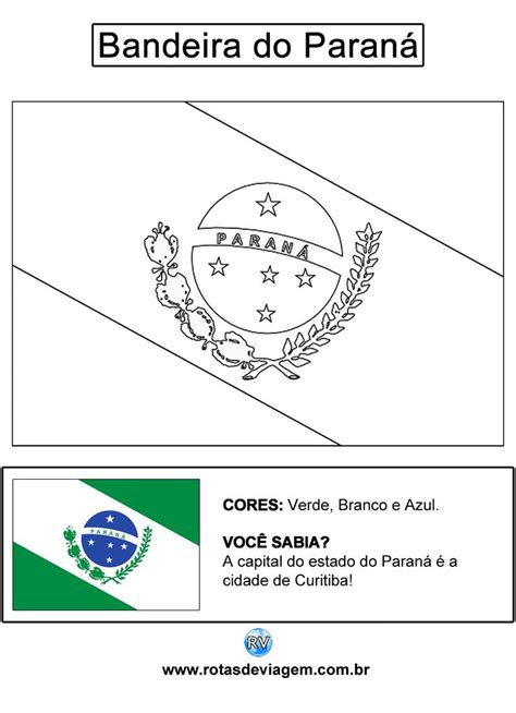 Bandeira Do Paran Para Colorir