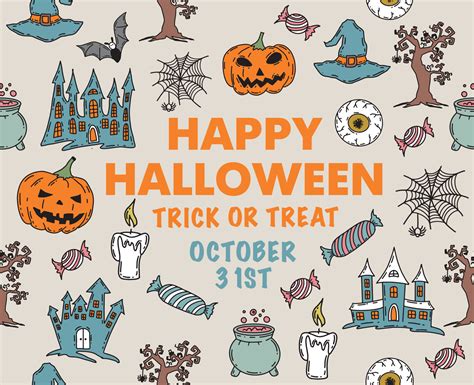 Halloween symbols hand drawn illustrations 13353799 Vector Art at Vecteezy