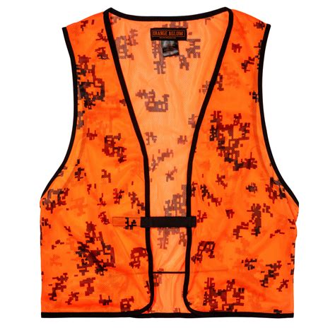 Signature Mesh Blaze Orange Camo Hunting Vest Orange Aglow