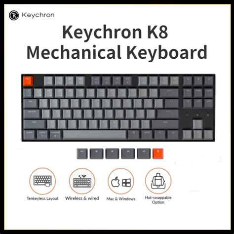 Original Keychron K Rgb Bluetooth Wirelessmechanical Keyboard Hot Swap Tkl Mechanical Keyboard