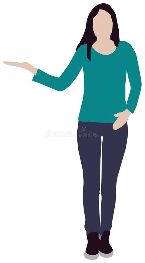 Standing Woman S Nude Body Silhouette Stock Vector Illustration Of Outline Human 165111049