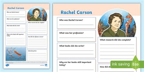 Rachel Carson Fact File Template Hecho Por Educadores