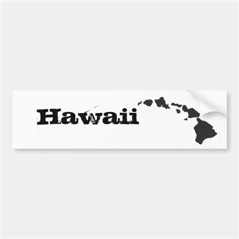 Hawaiian Island Chain Hawaii Bumper Sticker Zazzle